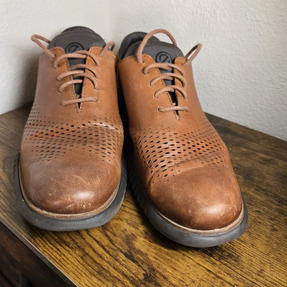 Cole Haan Shoes Mens Size 10 Brown Leather Zerogrand Dress‎ Oxford Grand.OS